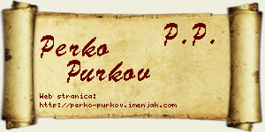 Perko Purkov vizit kartica